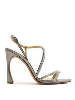 Alexandre Birman Alana 100 Embellished Metallic Leather Sandals NWT $825 EU 37.5